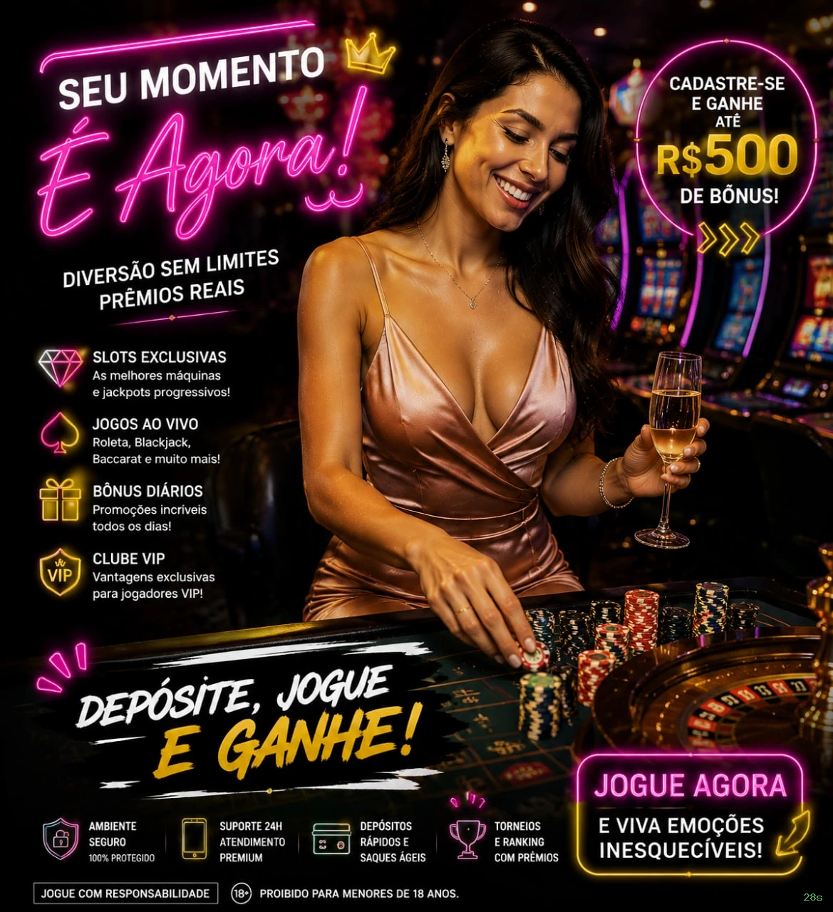 Poker no 28s: experiência segura no Brasil